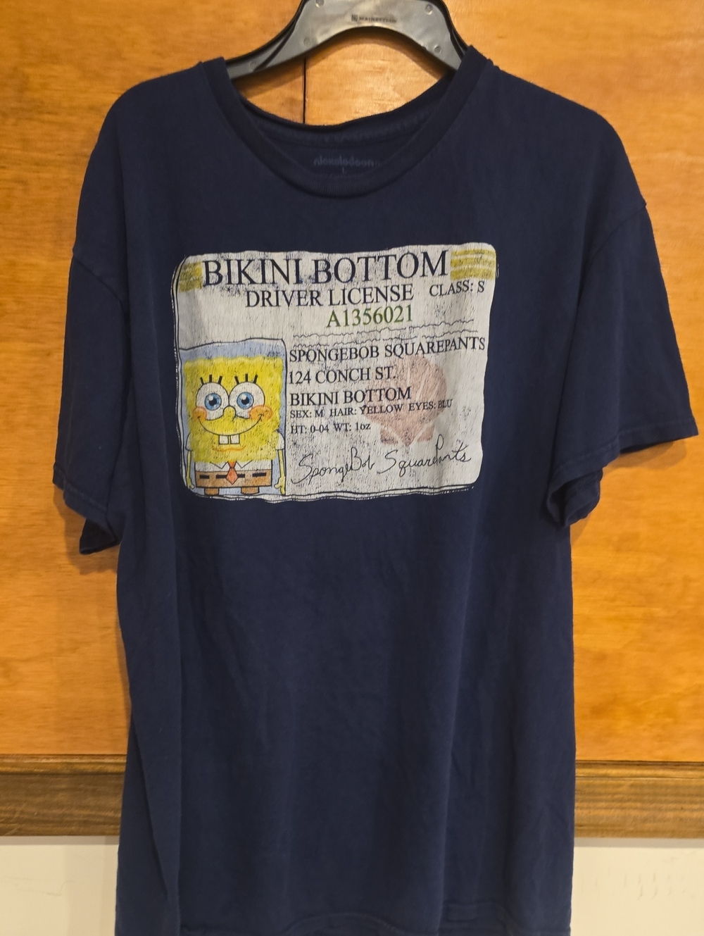 Nickelodeon Navy SpongeBob Bikini Bottom Driver License Tee
